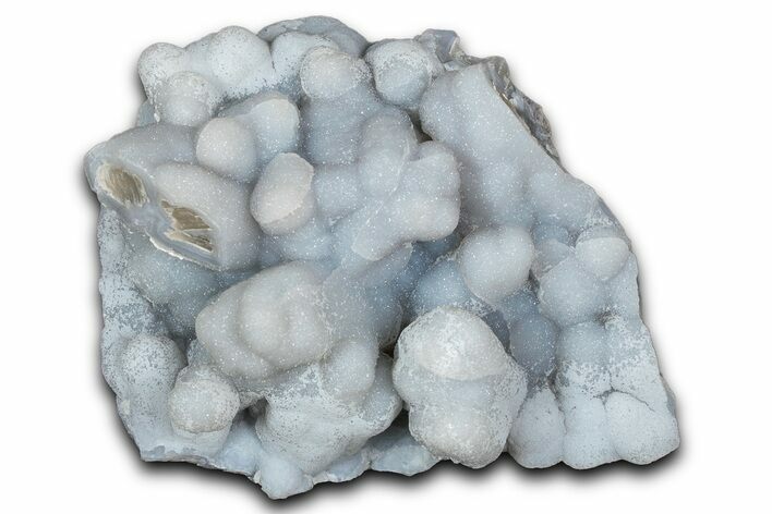 Sparkly Blue Chalcedony Pseudomorph After Anhydrite - Peru #350751